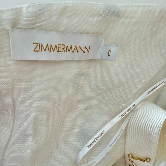 ZIMMERMANN Natura Draped Strapless Dress High-Low Azalea Floral 0 (US4) - Picture 15 of 16